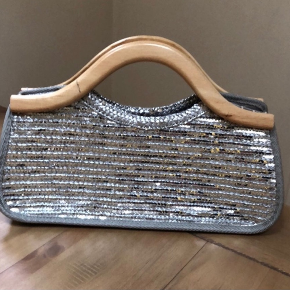 Aldo silver with sequences bag - Picture 1 of 4